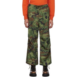 Green Camouflage Trousers 231398M191009