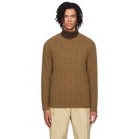 Brown Crewneck Sweater 232398M201006
