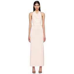 Off White Ariel Halter Maxi Dress 231880F055000