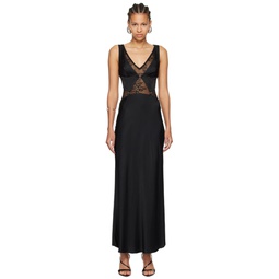 Black Juliette Maxi Dress 241880F055039