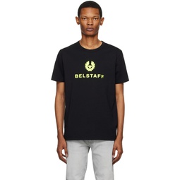 Black   Yellow Crewneck T Shirt 231084M213111