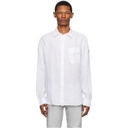 White Pitch Long Sleeve Shirt 231084M192062