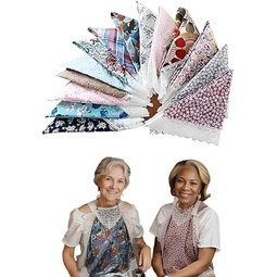 BESTHAVE Handmade Adult Bib Scarf Fashionable Alternative to Adult Bibs Lace handkerchief Women Scarf 2Pack 20 inch x 20 inch