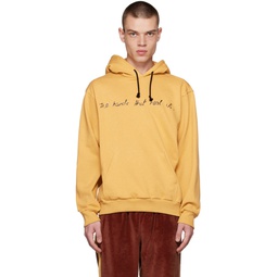 Yellow Spencer Buttons Hoodie 222562M202001