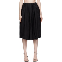 Black Balloon Midi Skirt 232726F092001