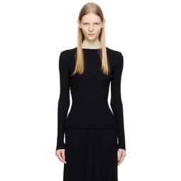 Black Colorblocked Turtleneck 232726F099000