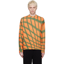 Orange   Green Tarone Long Sleeve T Shirt 231191M213001