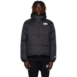 Black Quilted Puffer Jacket 232143M178000