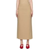 SSENSE Exclusive Taupe H Maxi Skirt 241680F093002
