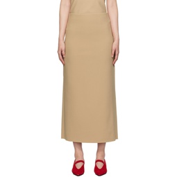SSENSE Exclusive Taupe H Maxi Skirt 241680F093002