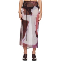 Multicolor Saranghae Midi Skirt 241680F093005