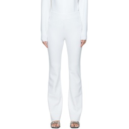 White Bootcut Trousers 222680F087001