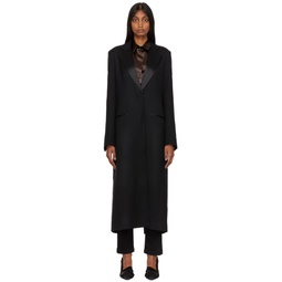 Black Long Wool Coat 222734F059003