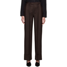 Brown Striped Trousers 222734F087003