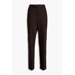 Wool-twill straight-leg pants