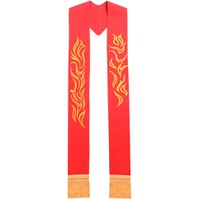 BLESSUME Red Chasuble Stole Vestments Embroidery Stole