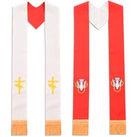 BLESSUME Priest Reversible Stole Red and White