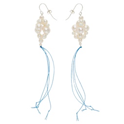 White Hanging Antique Pearl Earrings 232379F022021