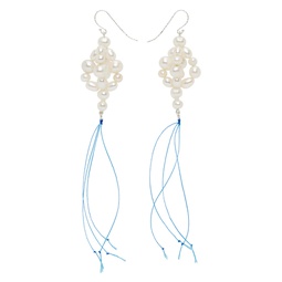 White Pearl Hanging Earrings 231379F009000