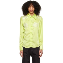 Green Embroidered Shirt 231950M192002