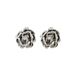 Silver Rose Earrings 241901F022001