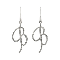 Silver Pendant Logo Earrings 241901F022000