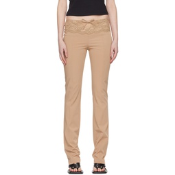 Taupe Slim Trousers 241901F087010