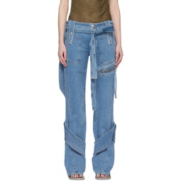 Blue Layered Jeans 241901F069007