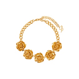 Gold Roses Choker 241901F023011