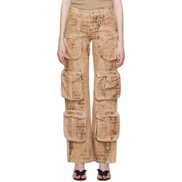 Tan Camouflage Trousers 231901F087003