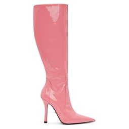 Pink Pointed Tall Boots 222901F115001