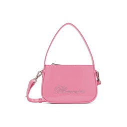 Pink Rhinestone Logo Bag 232901F048010