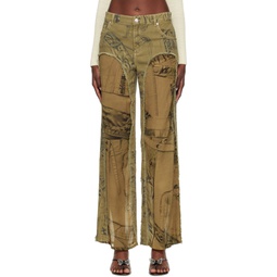 Khaki Cinch Jeans 241901F087000