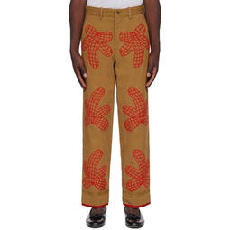 Brown Field Maple Trousers 232169M191018