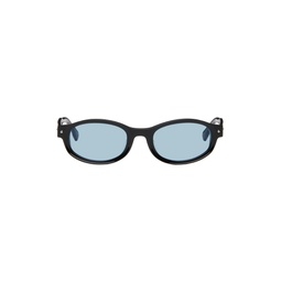 SSENSE Exclusive Black Rollercoaster Sunglasses 241067M134016