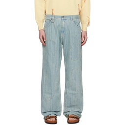 Blue Loose Fit Jeans 241945M186000
