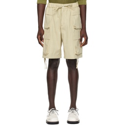 Beige Cargo Shorts 241945M193002