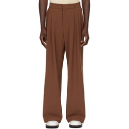 Burgundy Loose Fit Trousers 241945M191000