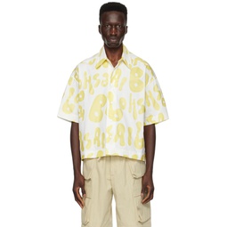 White   Yellow Printed Shirt 241945M192003