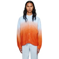 Blue   Orange Fluffy Shirt 232945M192000