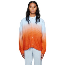 Blue   Orange Fluffy Shirt 232945M192000