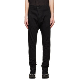 Black Resin Dyed Trousers 222616M191001