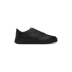Black Leather Sneakers 231085M237018