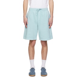 Blue Regular Fit Shorts 241085M193028