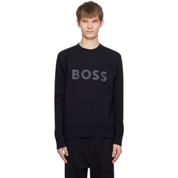 Black Bonded Sweatshirt 241085M204016