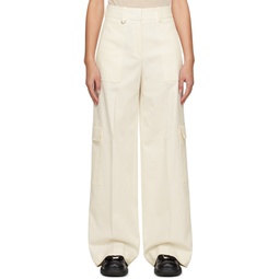 White Creased Trousers 241085F087006
