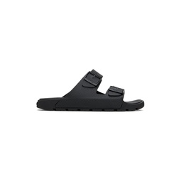 Black Twin Strap Sandals 241085M234011