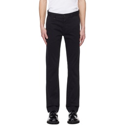 Black Slim Fit Trousers 241085M191006