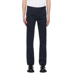 Navy Slim Fit Trousers 241085M191005