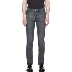 Gray Slim Fit Jeans 241085M186005